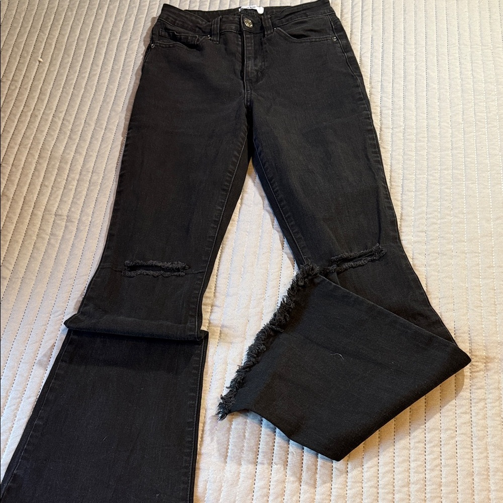 YMI Black Distressed Women's Jeans 5/27